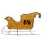 Northlight Lighted Gold Shiny Christmas Sleigh Outdoor Yard Decoration, 36-inch